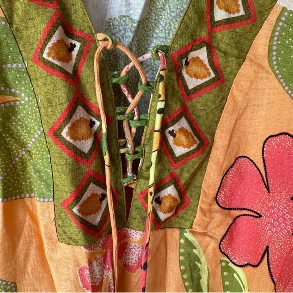 Z&L Europe Colorful Floral Boho Tunic Top, Swim Cover-Up, M - Picture 6 of 12